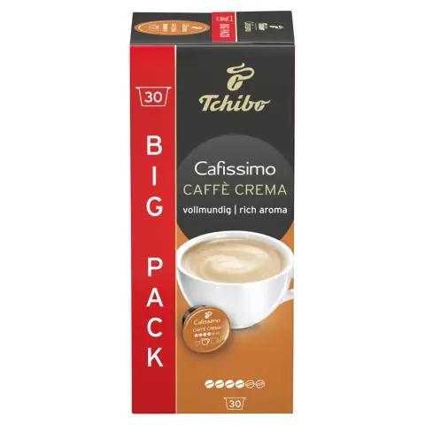 TCHIBO Cafissimo Caffé Crema Rich Big Pack coffee capsules 30 pcs