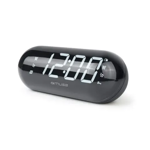 MUSE Radio cu ceas cu afișaj LED jumbo negru M-19GL SHM19GL