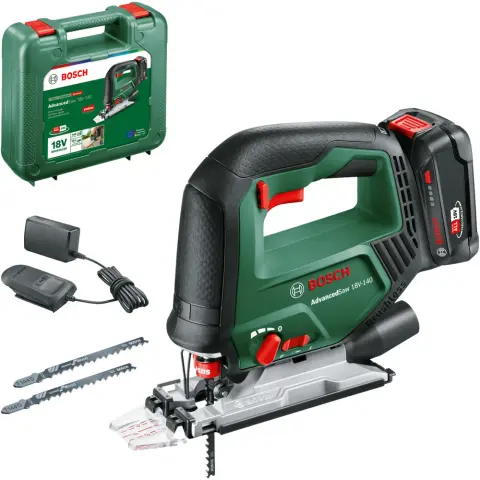 BOSCH AdvancedSaw 18V-140 Akkus beszúrófűrész + 1x2.0Ah akku + töltő + koffer 0603013003