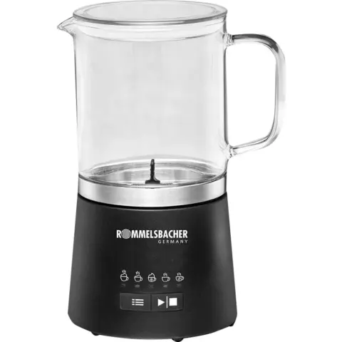 ROMMELSBACHER Penilnik mleka 500ml steklen vrč črna/prozorna