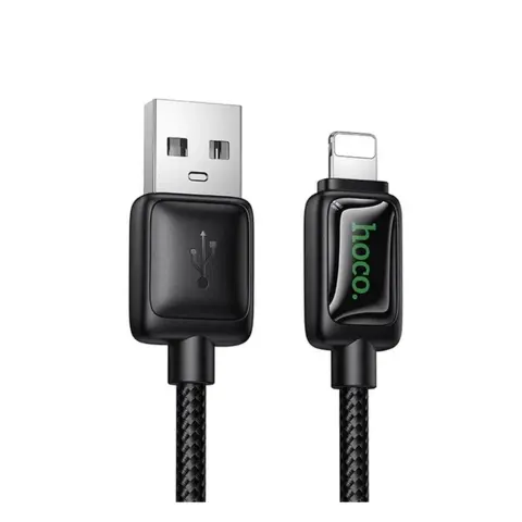 HOCO Adatkábel USB - Lightning 2.4A 120cm fekete