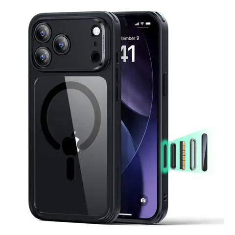 ESR Classic Hybrid Magsafe tok iPhone 17 Pro / iPhone 18 Pro fekete-átlátszó