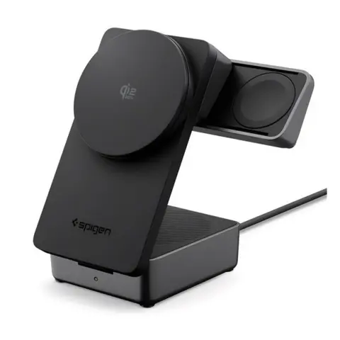 SPIGEN ESSENTIAL EF323MQ asztali töltő 3in1 25W wireless MagSafe fekete