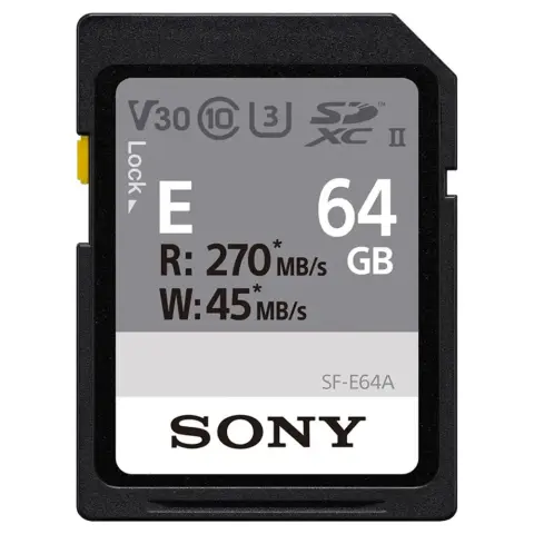 SONY SF-E SDXC memóriakártya 64GB UHS-II U3 V30 SFE64A.AE