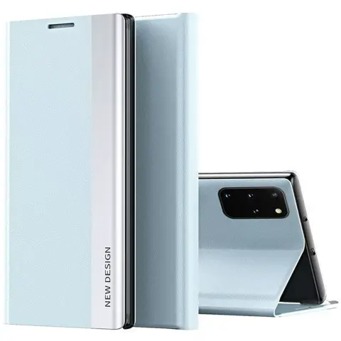 WOOZE iPhone 13 Pro side-opening case with stand light blue 115908