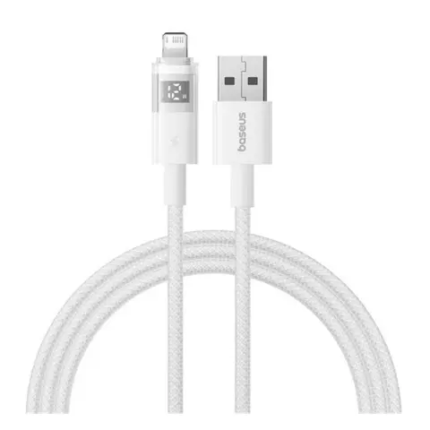 BASEUS DISPLAY II data cable USB-Lightning 2.4A 200cm white P10382700211-01
