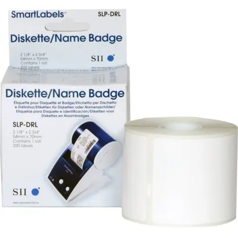 SEIKO 42100614 SLP-DRL WHITE LABELS 54X70MM 320 LAB/ROLL 1 ROLL/BOX