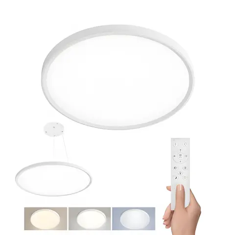 SOLIGHT LED mennyezeti lámpa Estela White távirányítóval 40W 4300lm 40cm UGR19 WO8022