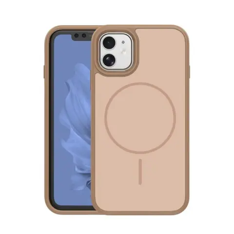 GIGAPACK Műanyag + szilikon tok iPhone 11 MagSafe barna GP-181497