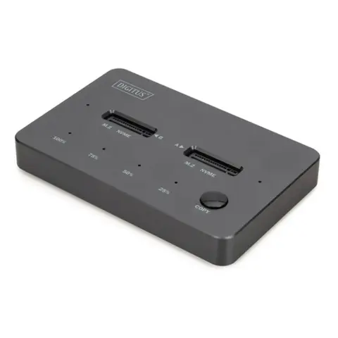 DIGITUS Dual M.2 NVMe SSD Klónozó Állomás USB-C 3.2 fekete DA-71545-1
