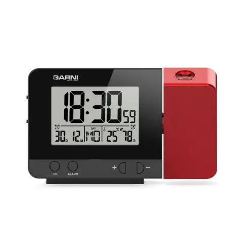 GARNI TECHNOLOGY GARNI 140R Digital alarm clock with time and indoor temperature projection