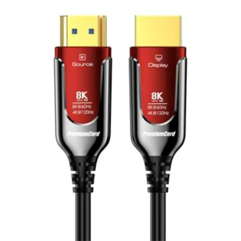 PREMIUMCORD HDMI 2.1 Összekötő Fekete 25m kphdm21r25