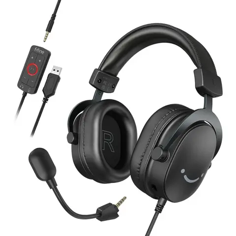 FIFINE H9 játék fejhallgató 7.1 surround 50mm USB-A fekete