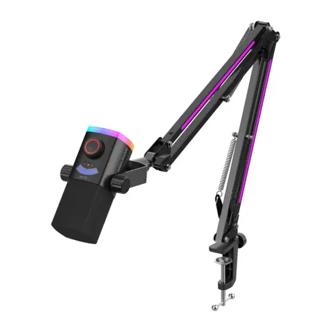 FIFINE Dinamikus kardioid boom mikrofon fekete USB XLR AM8proT