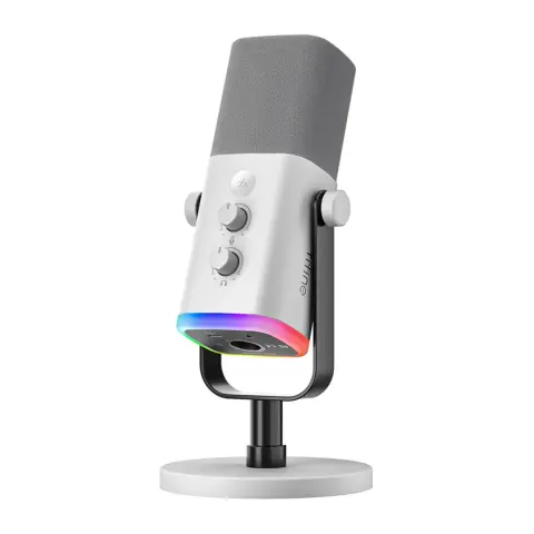 FIFINE AM8W dinamikus asztali mikrofon USB XLR állvánnyal fehér AM8W