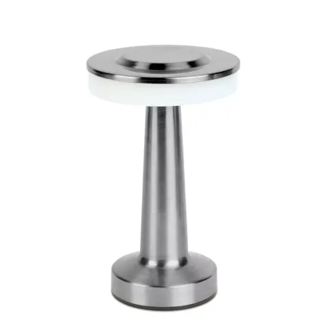 BEWELLO 12500B namizna svetilka z baterijo USB srebrna