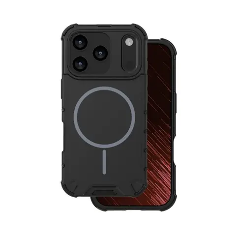 GIGAPACK Defender műanyag tok légpárnás sarokkal MagSafe Apple iPhone 17 Pro / iPhone 18 Pro fekete GP-181481