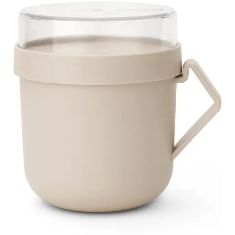 BRABANTIA Make&Take Soup Mug leveses bögre 600ml világos bézs BR241468