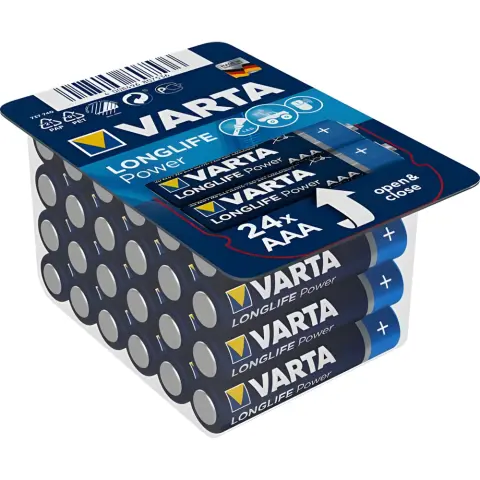 VARTA Longlife Power mikro ceruza elem (AAA) 24db VEHEAAA24R