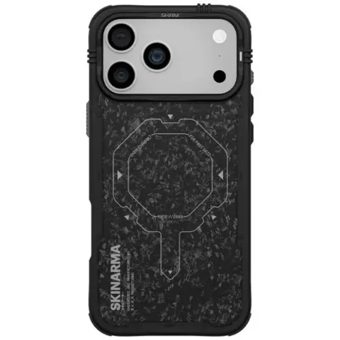 SKINARMA Vektor iPhone 17 Pro Max / iPhone 18 Pro Max MagSafe mágneses tok fekete-fehér SP113399