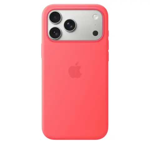 APPLE Husă din silicon cu fixare MagSafe iPhone 17 Pro Max / iPhone 18 Pro Max guava vibrantă