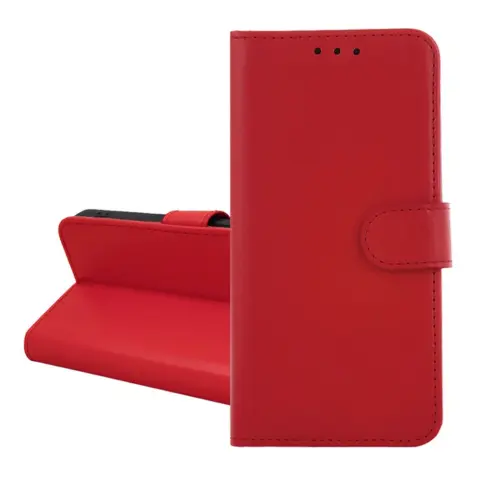 GIGAPACK samsung galaxy a57 5g tok álló bőr hatású flip oldalra nyíló kártyazseb asztali tartó piros GP-182977