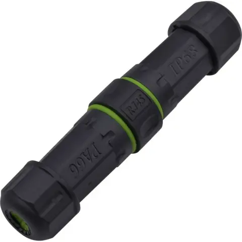 UTP RJ45 toldó Cat6 IP68 kültéri fekete NPN-RJ45-1C6U-TWP2