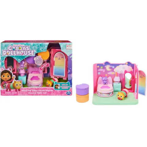 SPIN MASTER Gabi babaháza deluxe hálószoba szett Cuddly Cat figura 6062037