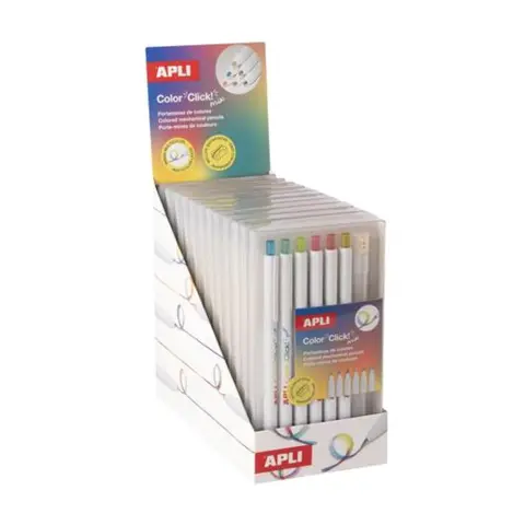 APLI Color Click Mix töltőceruza készlet többszínű display 12 db