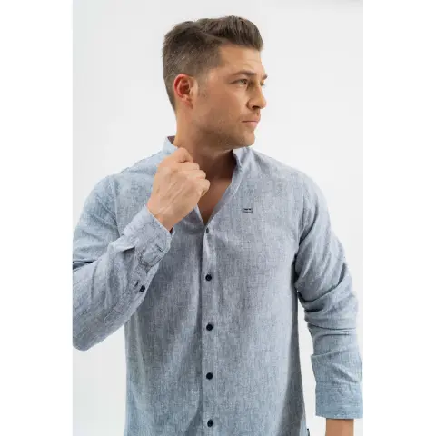 BUDMIL Modern fit hosszú ujjú ing Férfi XL v.kék