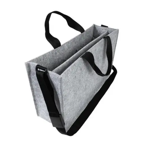 SIGEL Office shoulder bag size L 50x28x15 cm 17.3" light gray SDBA409
