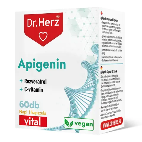 DR. HERZ Apigenin + Rezveratrol + C-vitamin kapszula 60 db
