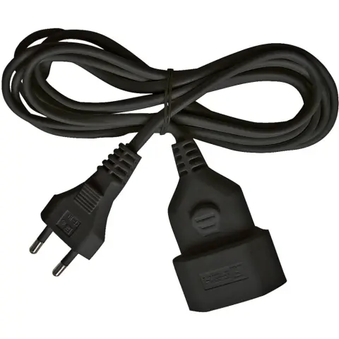 BRENNENSTUHL Extension cord 5m black with Euro plug 1161800
