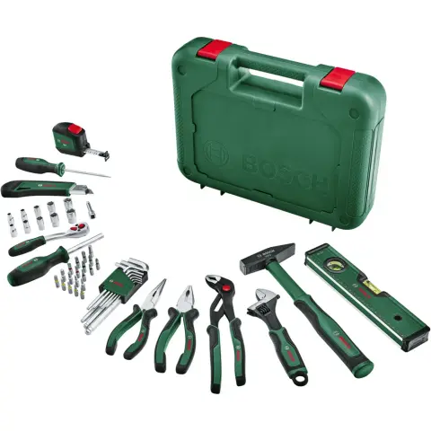 BOSCH Advanced kéziszerszám-készlet 52 részes műanyag kofferrel zöld 1600A02BY7