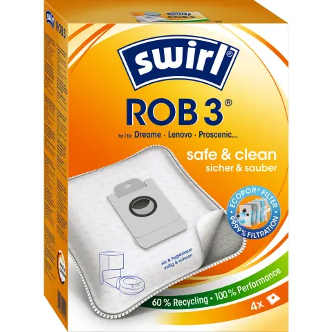 MELITTA Porszívó porzsák EcoPor Dreame/Eufy/Proscenic robotporszívóhoz 4db 225453