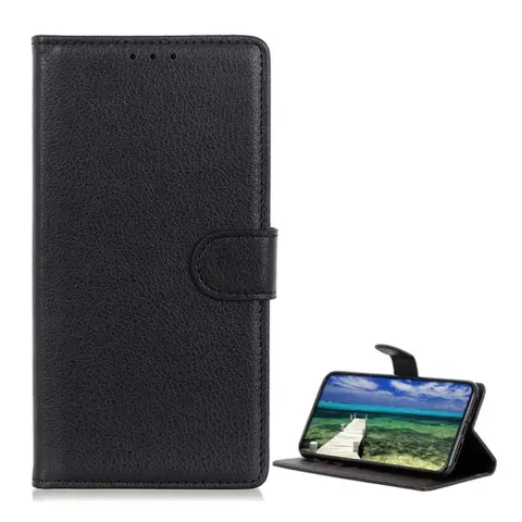 GIGAPACK Motorola Moto G57 Power 5G tok álló bőr hatású flip prémium fekete GP-182732