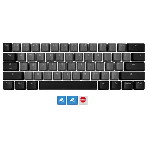 SHARKOON Skiller SAC20 S4 Keycap szett ANSI fekete (62 db)