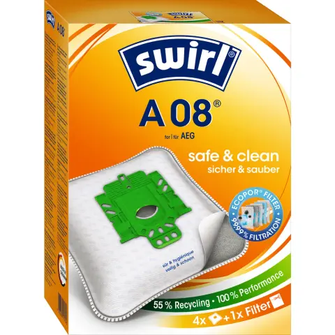 MELITTA Porszívó zsák A 08 (A09) EcoPor 4 db szűrővel AEG 179343