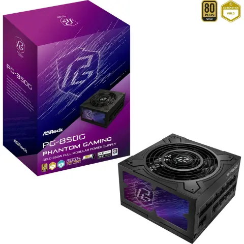 ASROCK Phantom Gaming PG-850G Moduláris 850W 80 Plus Gold tápegység