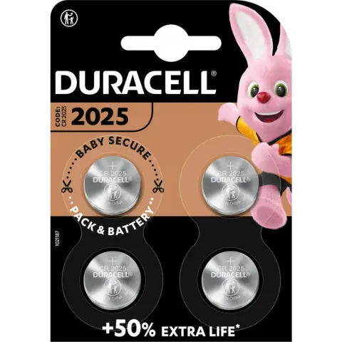 DURACELL CR2025 Lithium gombelem (CR) 4db 119345