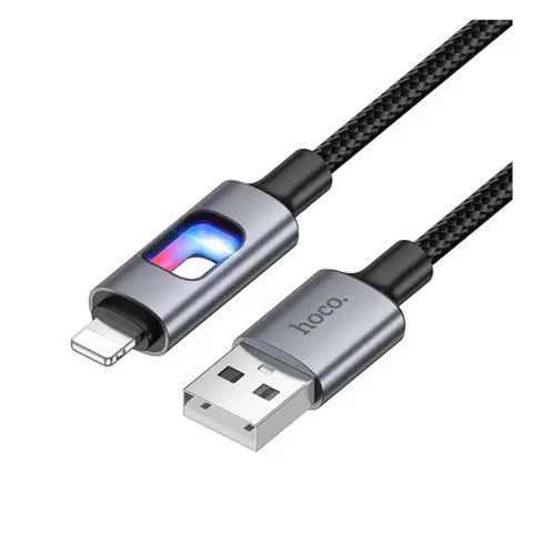 HOCO USB Lightning Töltő/adat Fekete 1.2m U144_B