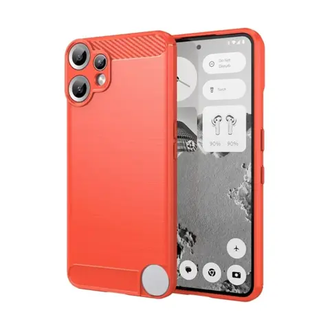 GIGAPACK Szilikon telefonvédő légpárnás sarok karbon minta Nothing CMF Phone 2 Pro piros GP-176294