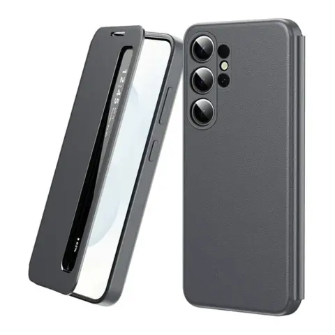 GIGAPACK Samsung Galaxy S26 Ultra active flip case Smart View Window dark gray GP-183142