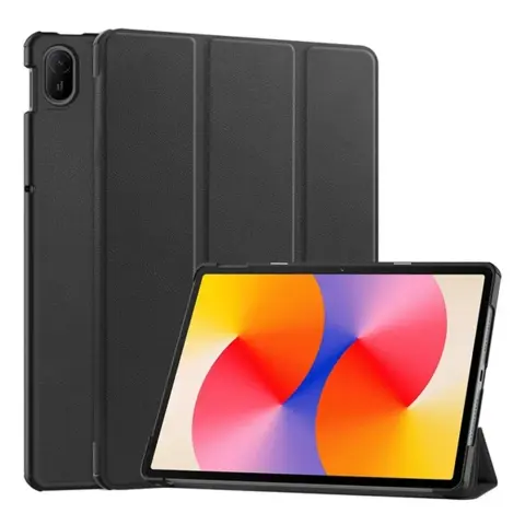 GIGAPACK tok álló bőr hatású (aktív flip oldalra nyíló trifold asztali tartó) huawei matepad se 11 fekete GP-183177