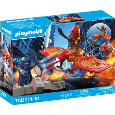 PLAYMOBIL Heroes Hős drón gonosz nindzsával szemben 71833