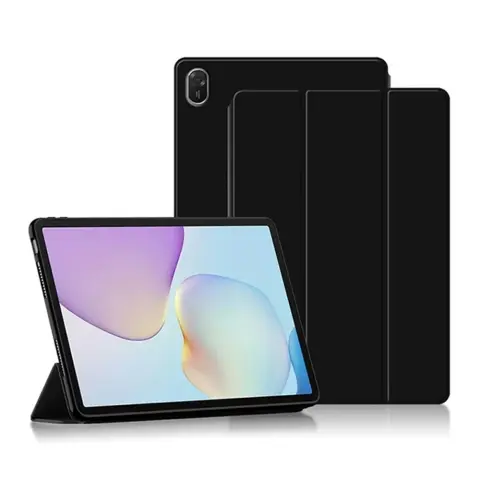 GIGAPACK tok álló bőr hatású (aktív flip oldalra nyíló trifold asztali tartó) huawei matepad 11.5 (2026) fekete GP-183013