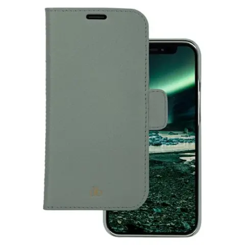 DBRAMANTE1928 New York iPhone 13 Pro flip case genuine leather green NY61PBGR5522