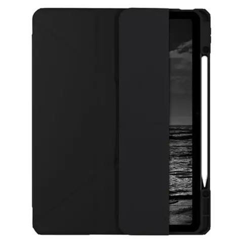 DBRAMANTE1928 Felhajtható flip tok éjfekete iPad Pro 12.9" (5-6.gen) iPad Air 13" LOIAICBL6826