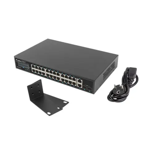 LANBERG 24x 1GbE PoE+ 2x SFP 250W Switch RSGE-24P-2GE-2S-250