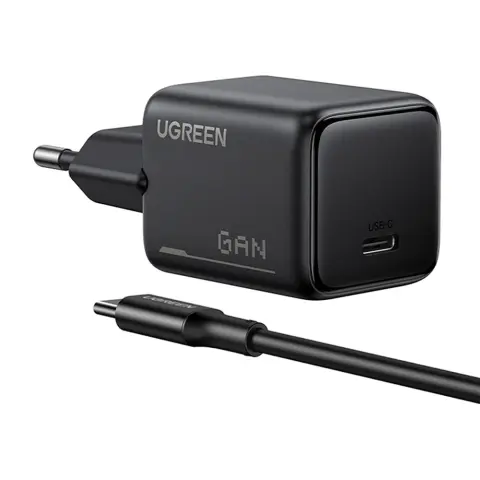 UGREEN X517 GaN mains charger 25W + USB-C cable 1m black